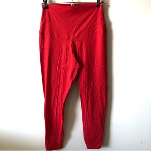 SHEFIT | Red Luxe High Rise Boas Leggings